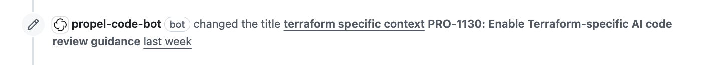 Screenshot of a Propel renaming PR